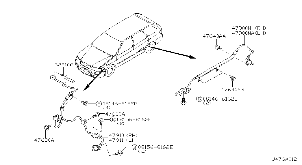 NISSAN 47901-2F001 - Devējs, Riteņu griešanās ātrums autodraugiem.lv