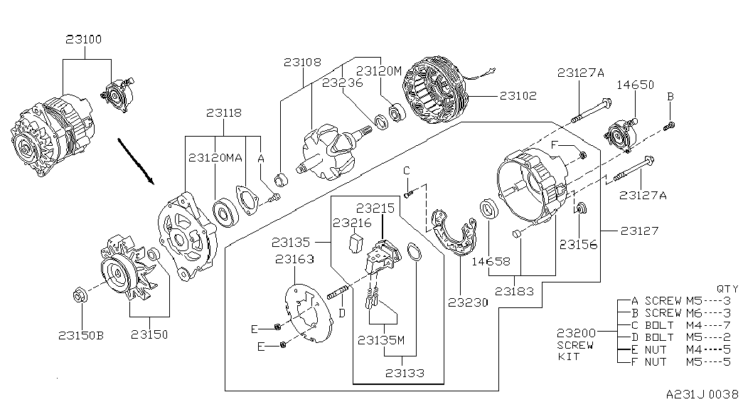 Infiniti 23100-0E400 - Ģenerators autodraugiem.lv