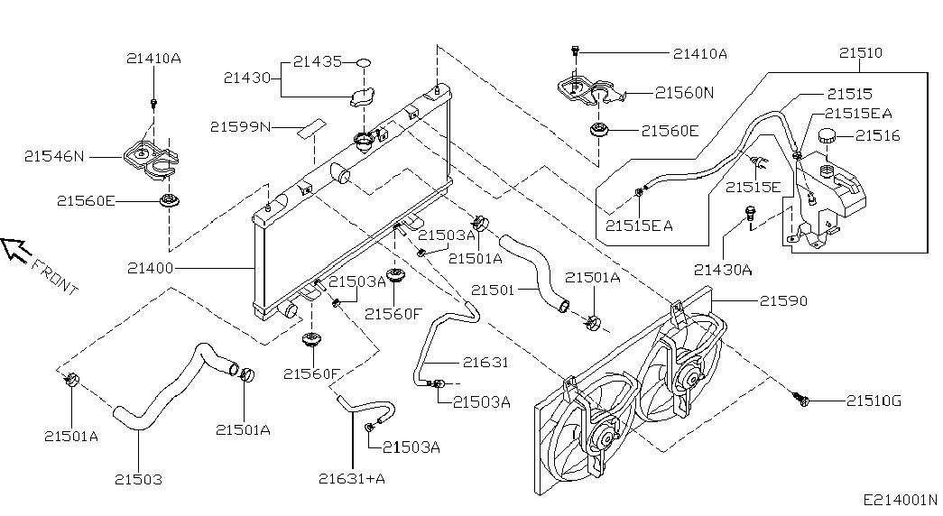 NISSAN 21460-AV700 - Radiators, Motora dzesēšanas sistēma autodraugiem.lv