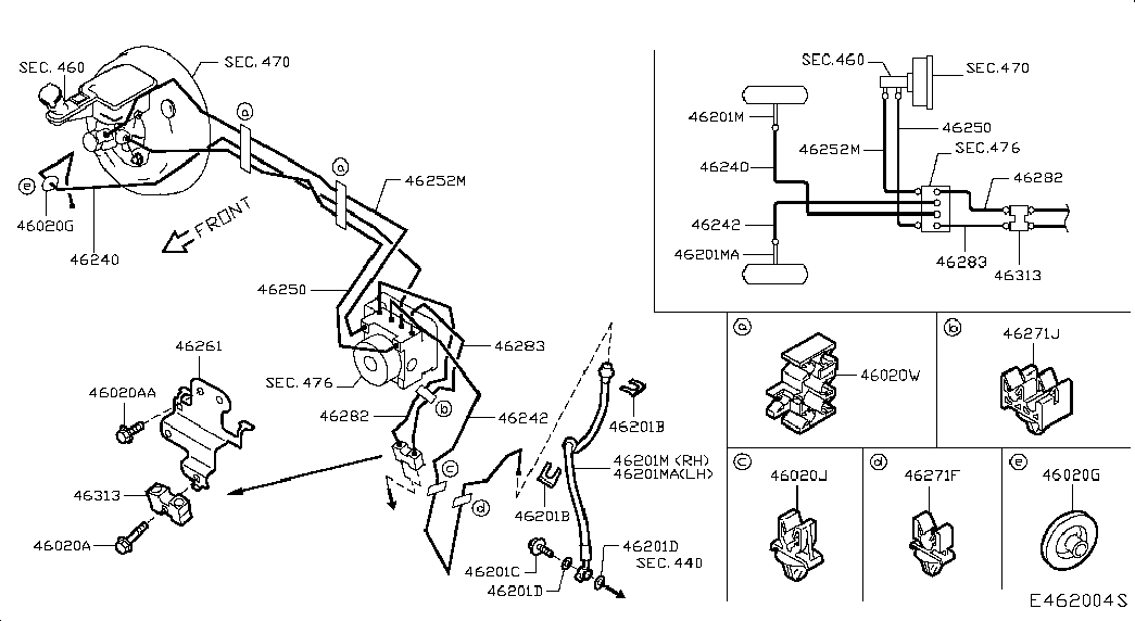 NISSAN 462113VU0A - Bremžu šļūtene autodraugiem.lv