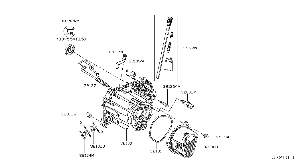 NISSAN 3818900Q0A - Vārpstas blīvgredzens, Diferenciālis autodraugiem.lv