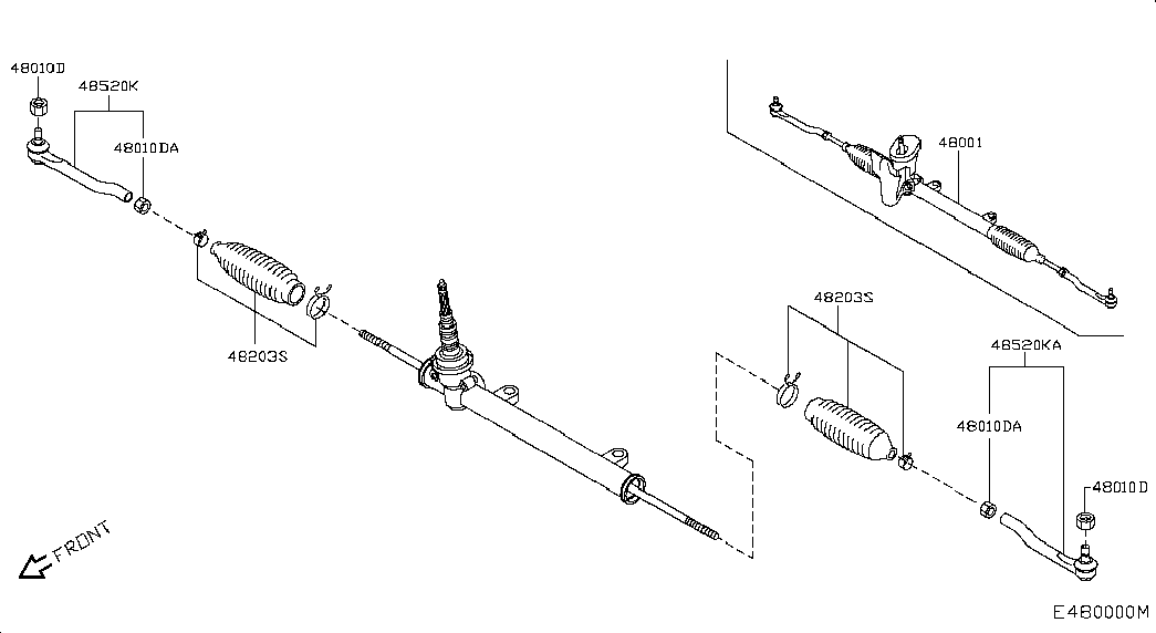 NISSAN 48527-3VU0A - Stūres šķērsstiepņa uzgalis autodraugiem.lv