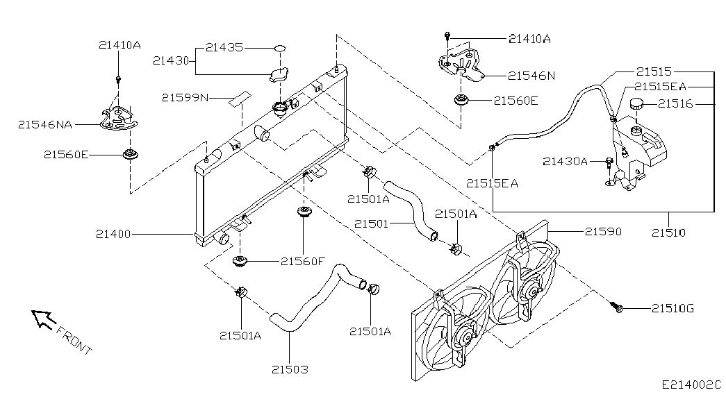 NISSAN 21410BM40A - Radiators, Motora dzesēšanas sistēma autodraugiem.lv