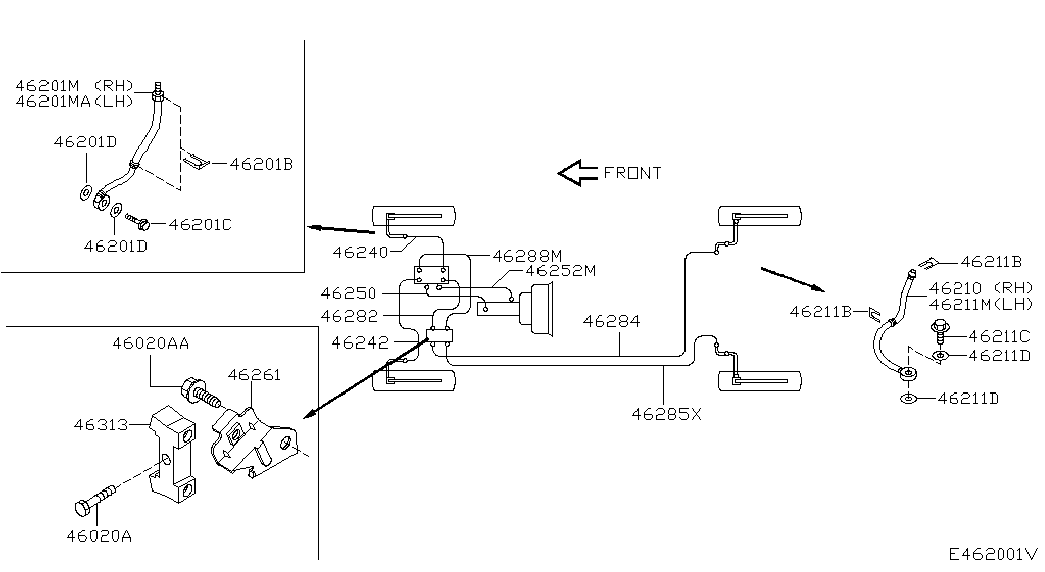 NISSAN 46210BN80B - Bremžu šļūtene autodraugiem.lv