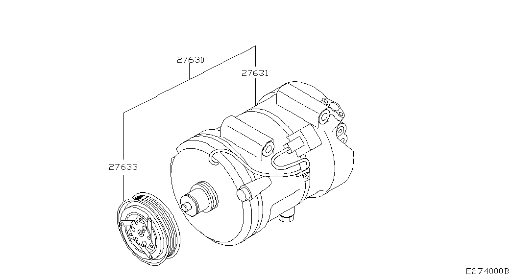 NISSAN 926109F511 - Kompresors, Gaisa kond. sistēma autodraugiem.lv