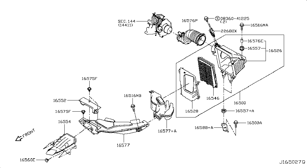 Infiniti 165464BD0C - Gaisa filtrs autodraugiem.lv