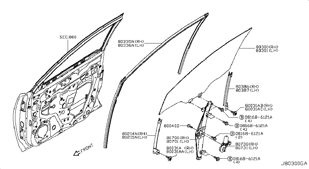 NISSAN 80720 6FR0A - Stikla pacelšanas mehānisms autodraugiem.lv