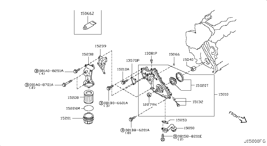 NISSAN 15010-VK50A - Eļļas sūknis autodraugiem.lv