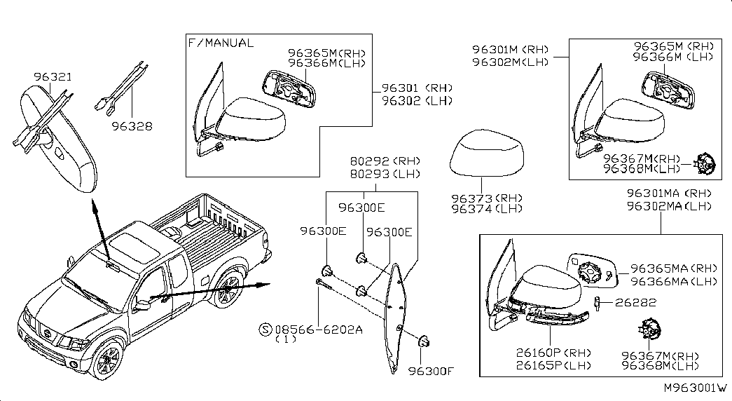 NISSAN 963014X10A - Ārējais atpakaļskata spogulis autodraugiem.lv