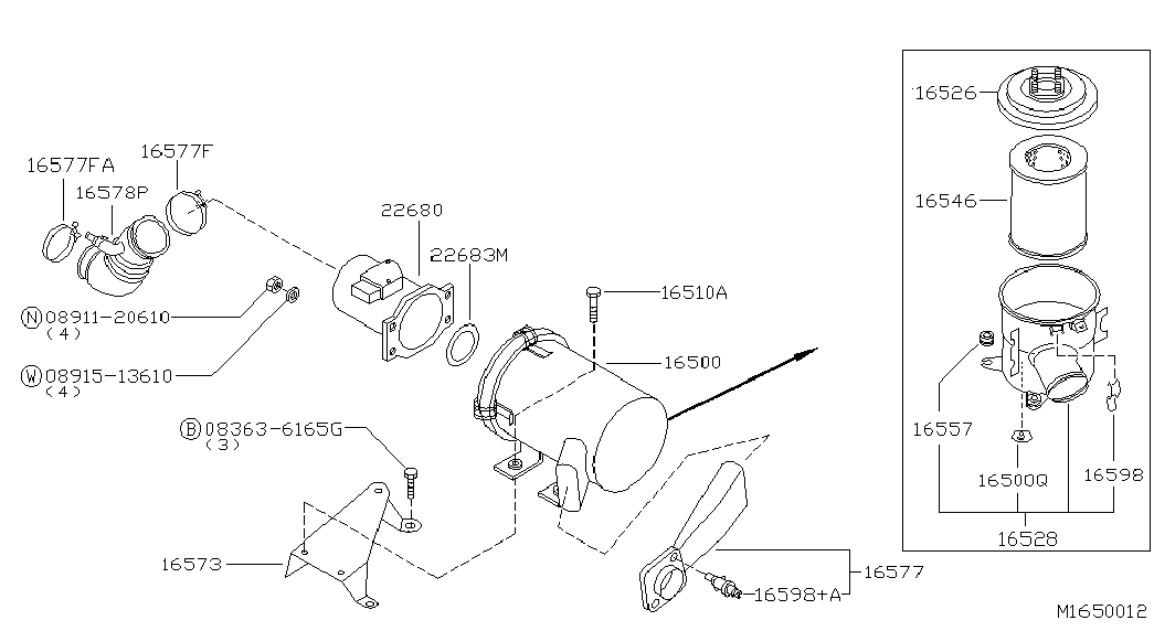 NISSAN 22680 7F411 - Gaisa masas mērītājs autodraugiem.lv