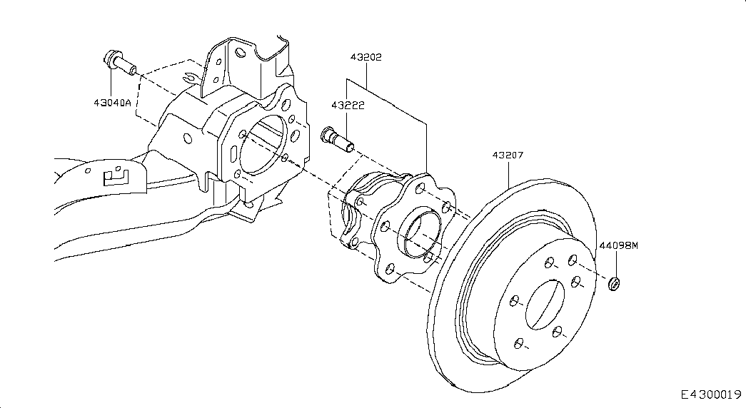 NISSAN 43202-JG01A - Riteņa rumbas gultņa komplekts autodraugiem.lv