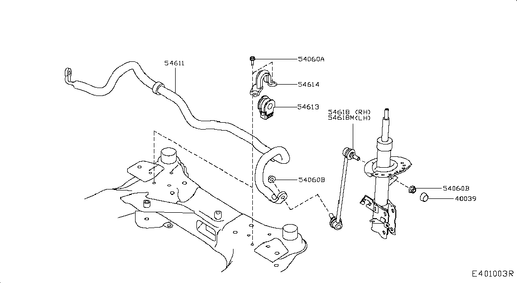 NISSAN 54668-1AA0A - Stiepnis / Atsaite, Stabilizators autodraugiem.lv