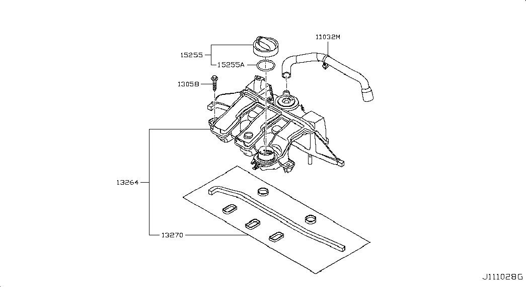 NISSAN 1525500Q0B - Vāciņš, Eļļas ieliešanas kakliņš autodraugiem.lv