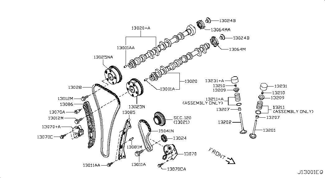 NISSAN 13081EN200 - Sadales vārpstas piedziņas ķēdes komplekts autodraugiem.lv