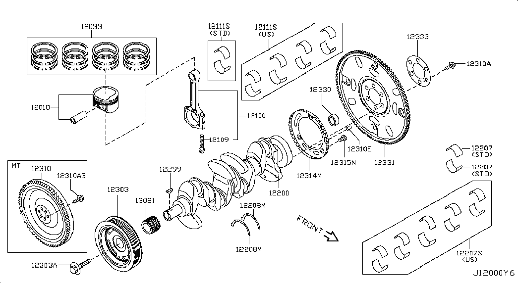 NISSAN 13021-ED000 - Sadales vārpstas piedziņas ķēdes komplekts autodraugiem.lv