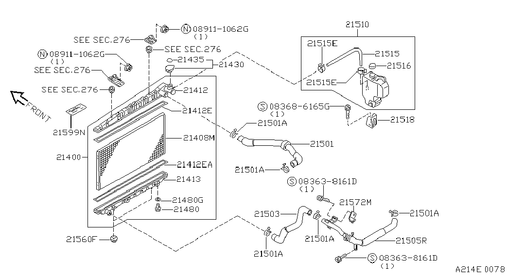 NISSAN 214100M500 - Radiators, Motora dzesēšanas sistēma autodraugiem.lv