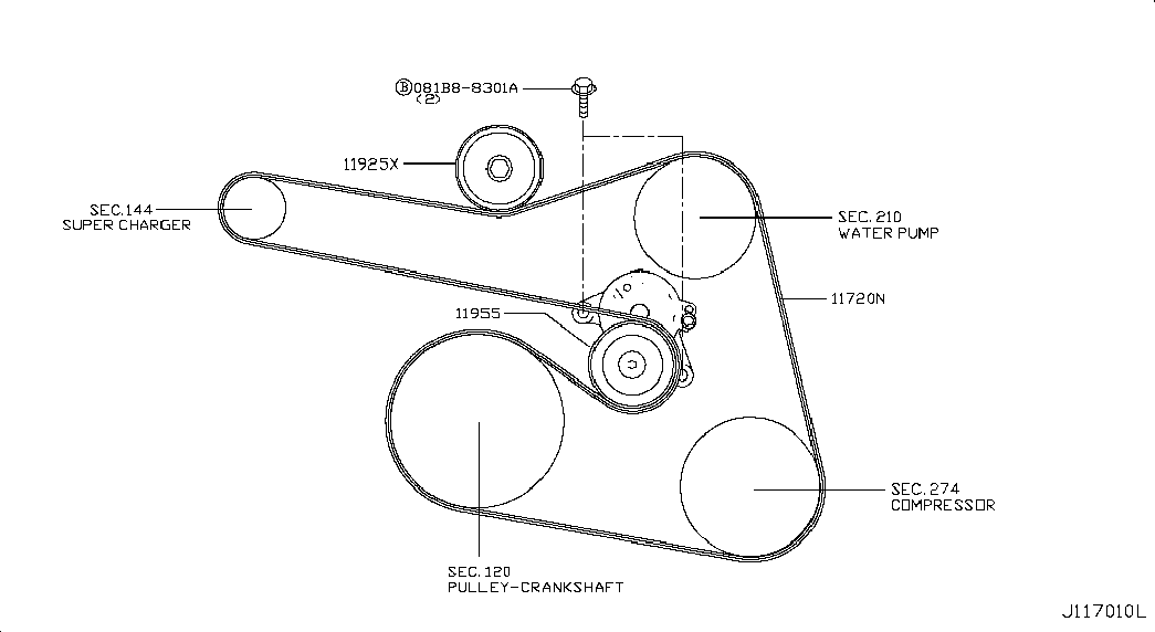 NISSAN 11920-3KY0A - Ķīļrievu siksna autodraugiem.lv