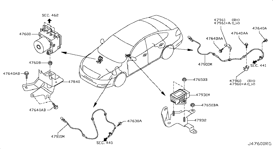 NISSAN 47900-JN00A - Devējs, Riteņu griešanās ātrums autodraugiem.lv