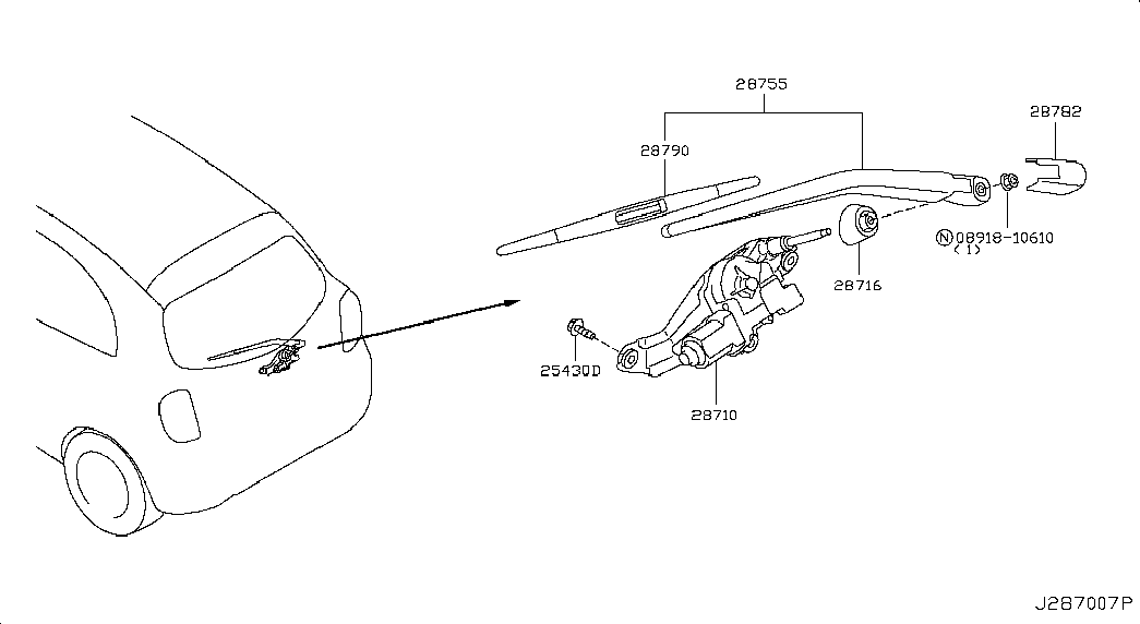 NISSAN 28790-EN000 - Stikla tīrītāja slotiņa autodraugiem.lv