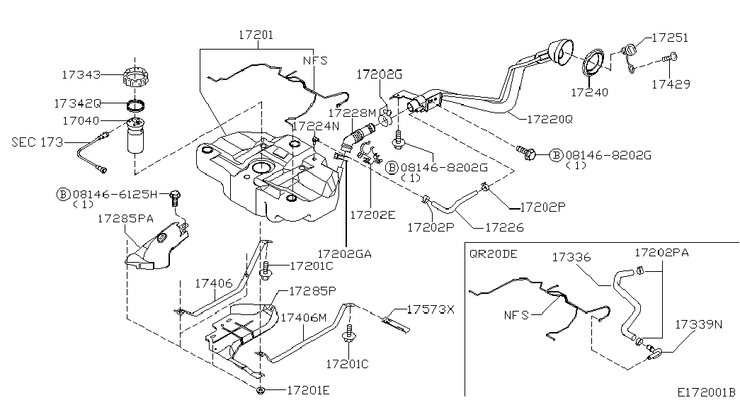 NISSAN 17040AV705 - Degvielas sūkņa modulis autodraugiem.lv