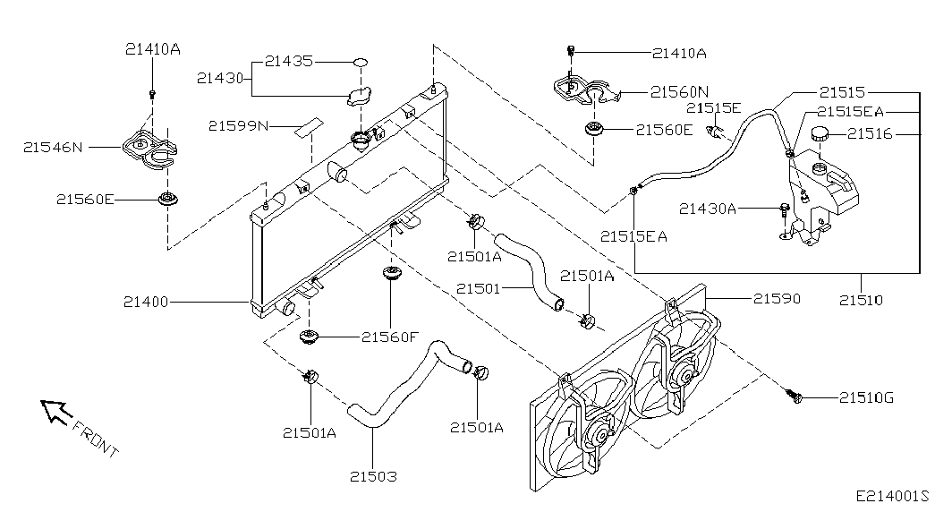 NISSAN 21410-BM402 - Radiators, Motora dzesēšanas sistēma autodraugiem.lv