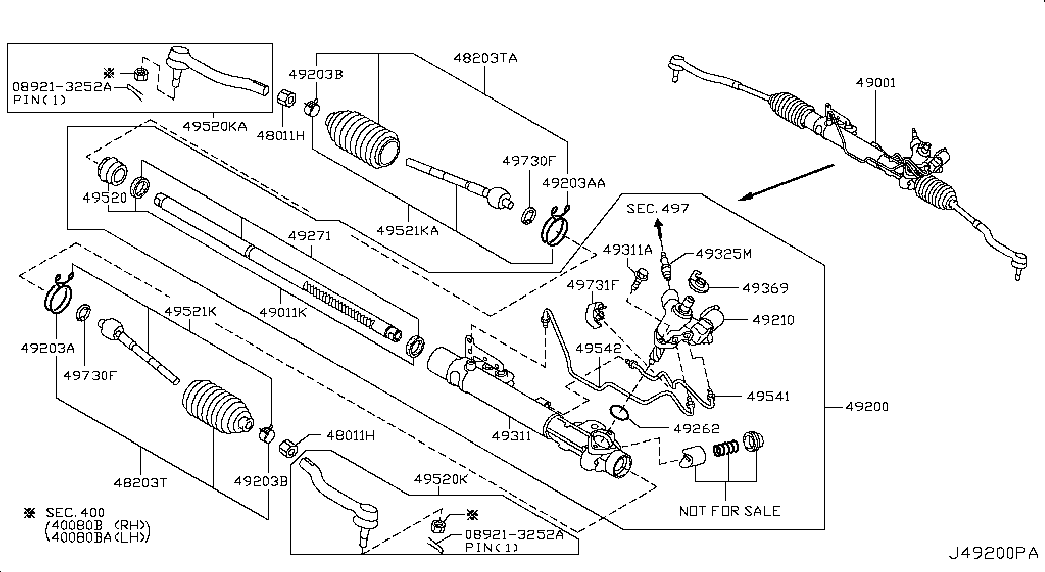 Infiniti D8640 1AA0A - Stūres šķērsstiepņa uzgalis autodraugiem.lv