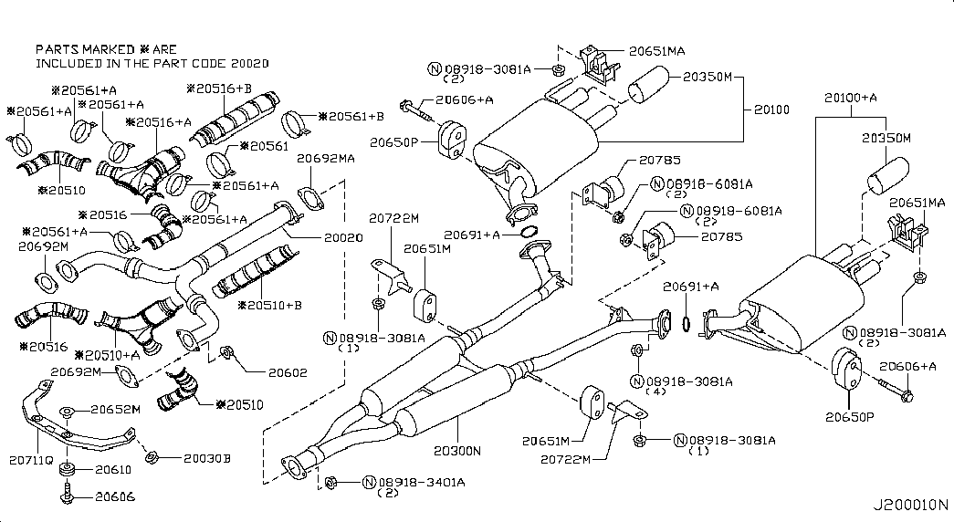 NISSAN 20692-1E810 - Blīve, Izplūdes caurule autodraugiem.lv