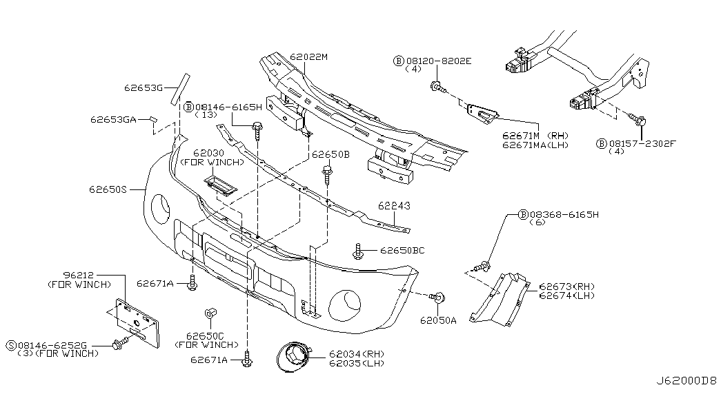 NISSAN 62257VD200 - Miglas lukturis autodraugiem.lv