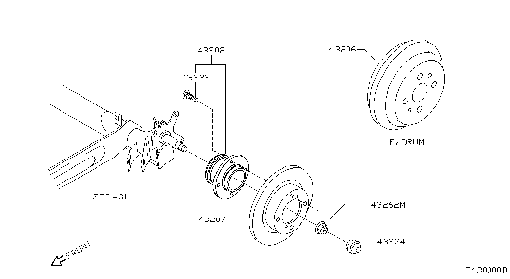 NISSAN 43200-BM400 - Riteņa rumbas gultņa komplekts autodraugiem.lv