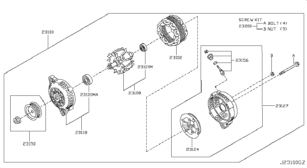 Infiniti 23100-CN100 - Ģenerators autodraugiem.lv