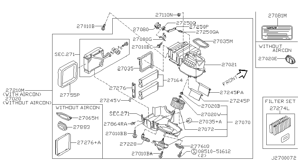 NISSAN 27277 3Y525 - Filtrs, Salona telpas gaiss autodraugiem.lv