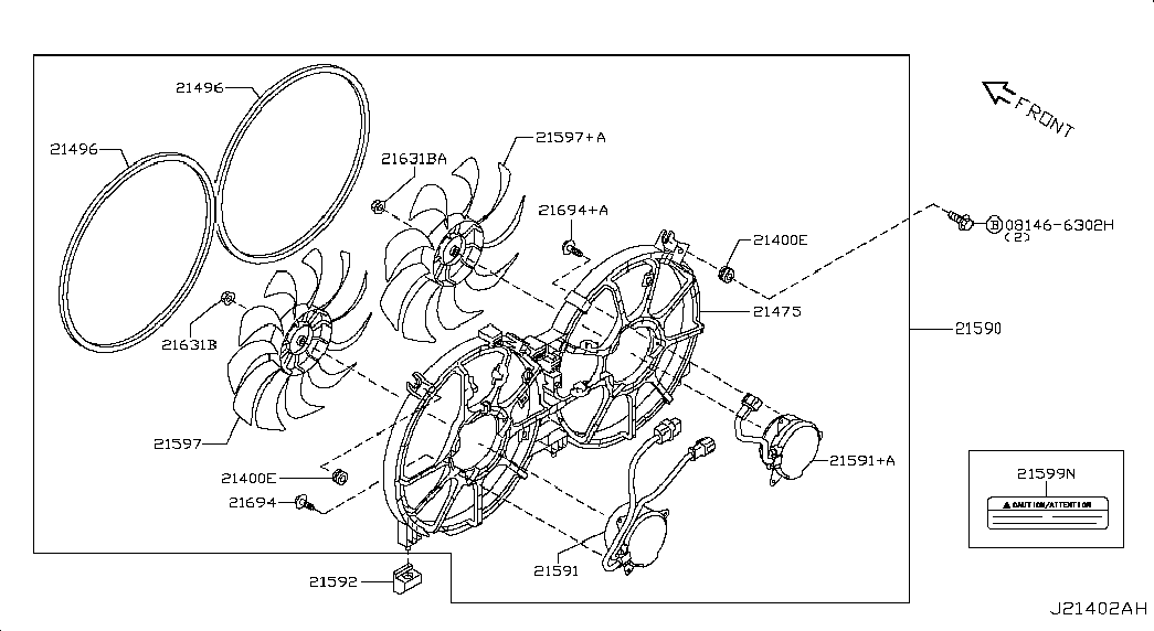 Infiniti 21486JK60A - Ventilators, Motora dzesēšanas sistēma autodraugiem.lv