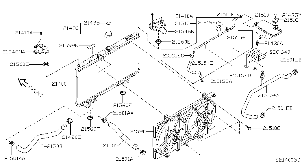 NISSAN 21410-BN700 - Radiators, Motora dzesēšanas sistēma autodraugiem.lv