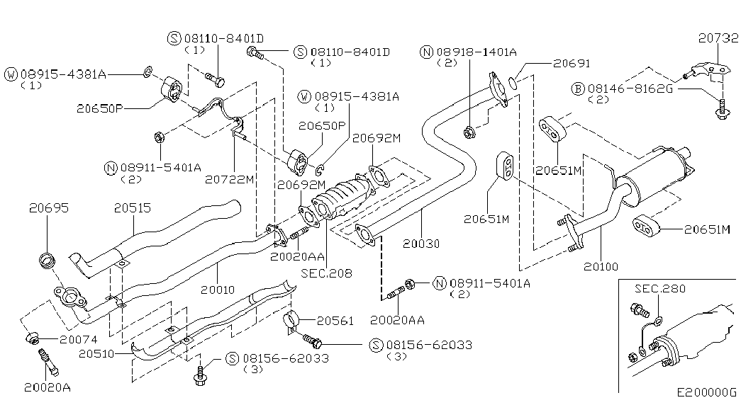 Datsun 2069599B00 - Blīvgredzens, Izplūdes caurule autodraugiem.lv