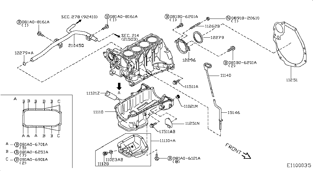 NISSAN 12279-BX00A - Vārpstas blīvgredzens, Kloķvārpsta autodraugiem.lv