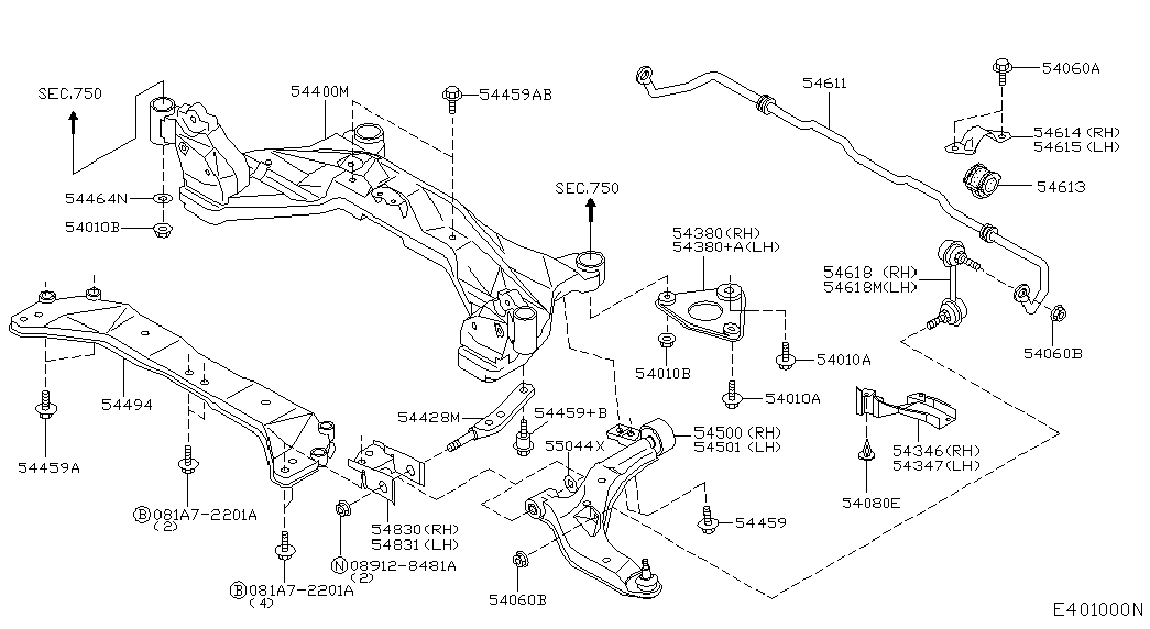 RENAULT 54501AV600 - Neatkarīgās balstiekārtas svira, Riteņa piekare autodraugiem.lv