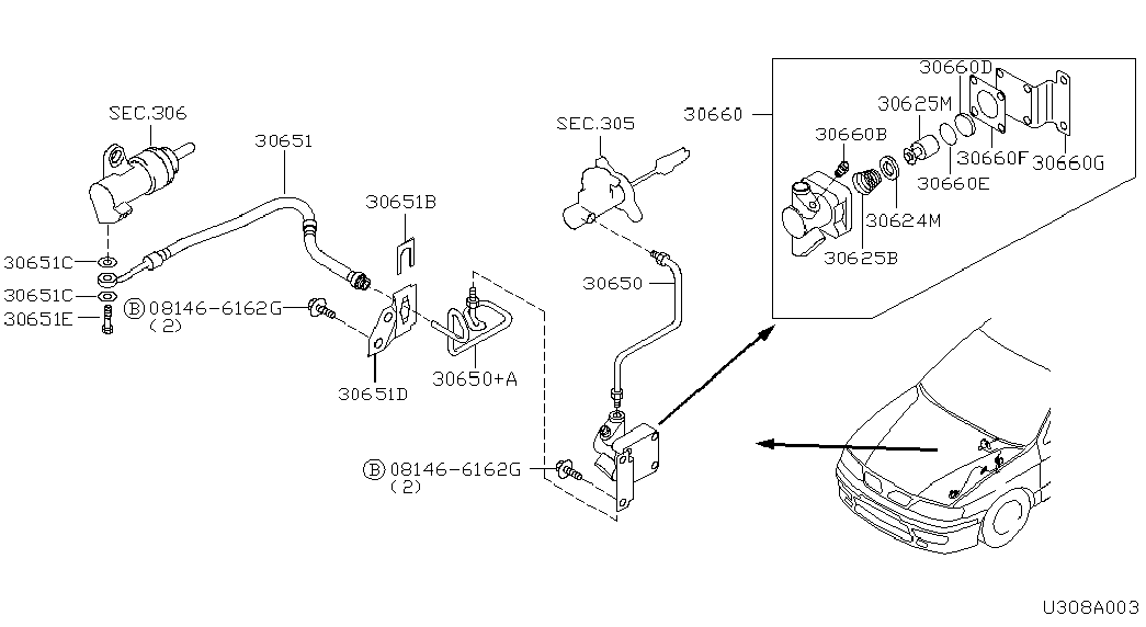 NISSAN 46237A4600 - Blīve, Ieplūdes kolektors autodraugiem.lv