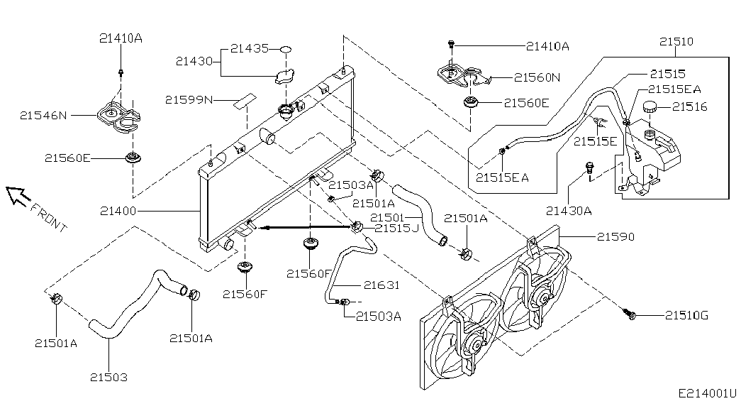 NISSAN 21460-AV600 - Radiators, Motora dzesēšanas sistēma autodraugiem.lv