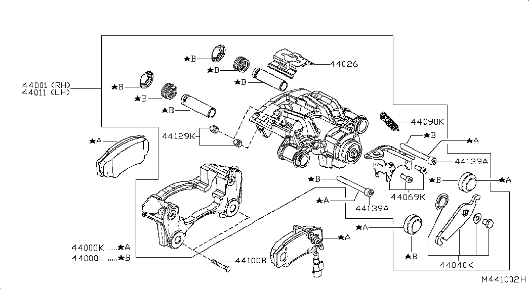 NISSAN D4060MA000 - Bremžu uzliku kompl., Disku bremzes autodraugiem.lv