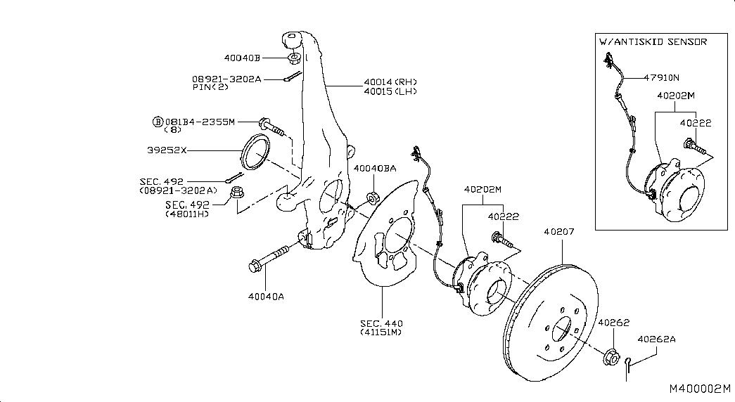 NISSAN 40206-4KJ1B - Bremžu diski autodraugiem.lv