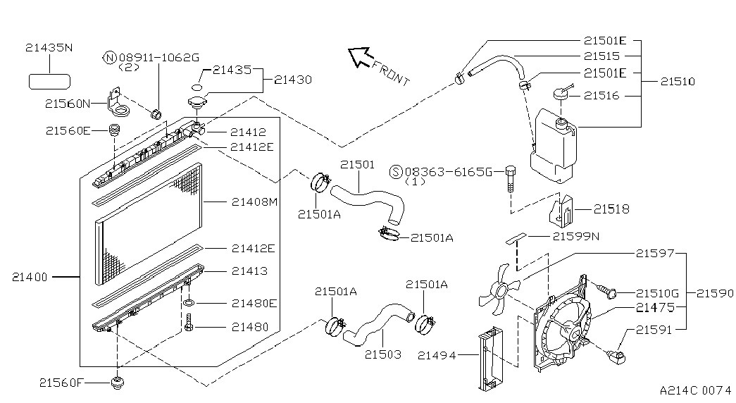 NISSAN 21410-62C01 - Radiators, Motora dzesēšanas sistēma autodraugiem.lv