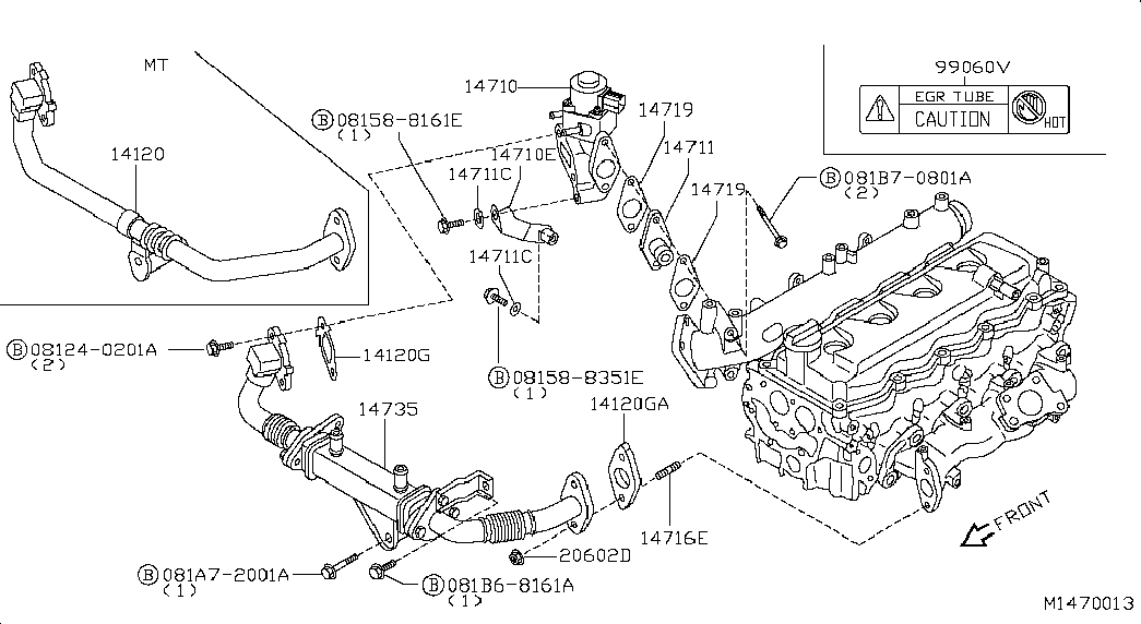 NISSAN 14710-5M30A - Izpl. gāzu recirkulācijas vārsts autodraugiem.lv