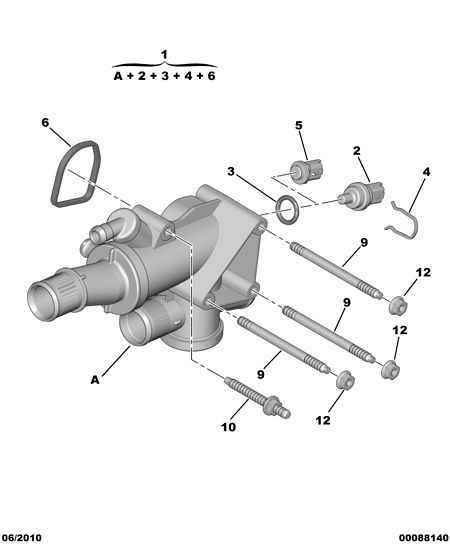 CITROËN/PEUGEOT 1340.75 - ENGINE WATER HOUSING SEAL autodraugiem.lv