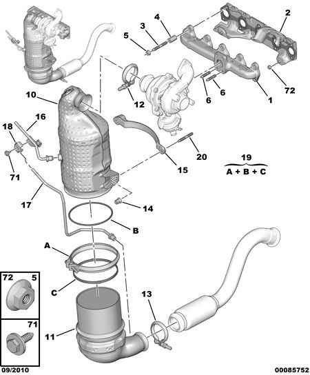 PEUGEOT 1738 83 - Nosēdumu / Daļiņu filtrs, Izplūdes gāzu sistēma autodraugiem.lv