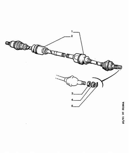 PEUGEOT 3273 J1 - Piedziņas vārpsta autodraugiem.lv