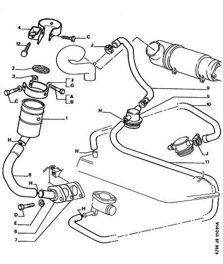 PEUGEOT 1180 22 - ENGINE BREATHER HOSE autodraugiem.lv