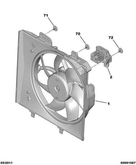 CITROËN/PEUGEOT 96 752 809 80 - Ventilators, Motora dzesēšanas sistēma autodraugiem.lv