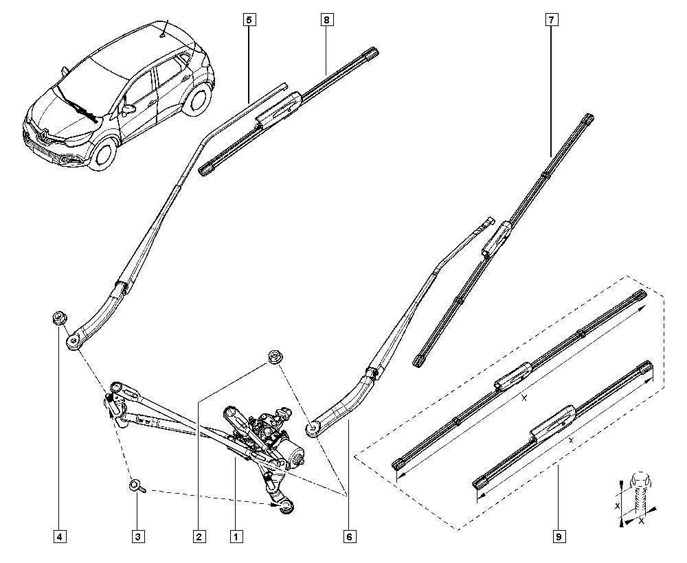 RENAULT 288954276R - Stikla tīrītāja slotiņa autodraugiem.lv