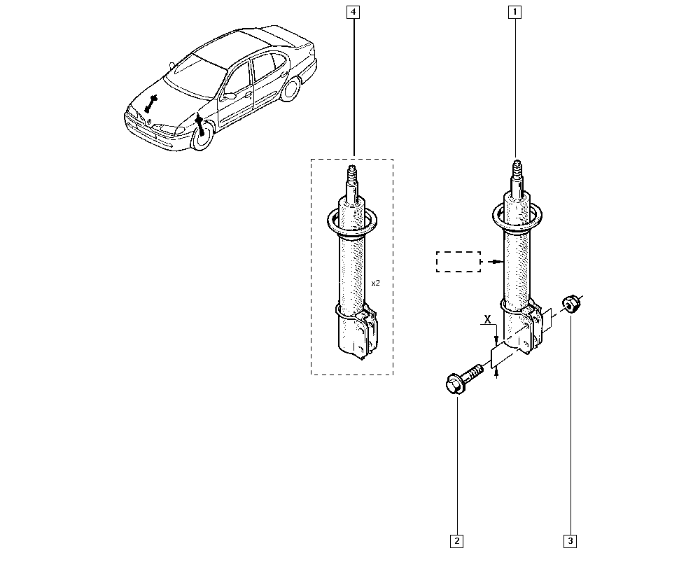 RENAULT 7700432053 - Amortizators autodraugiem.lv