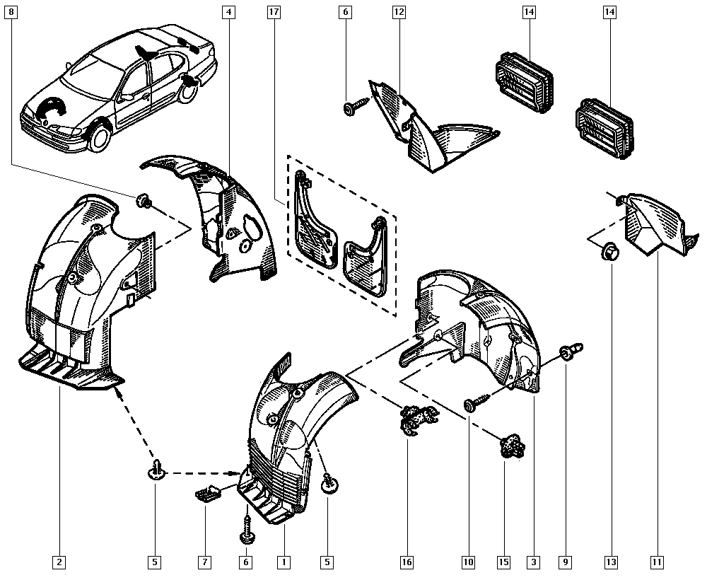 RENAULT 77 00 434 581 - Apdare, Riteņa niša autodraugiem.lv